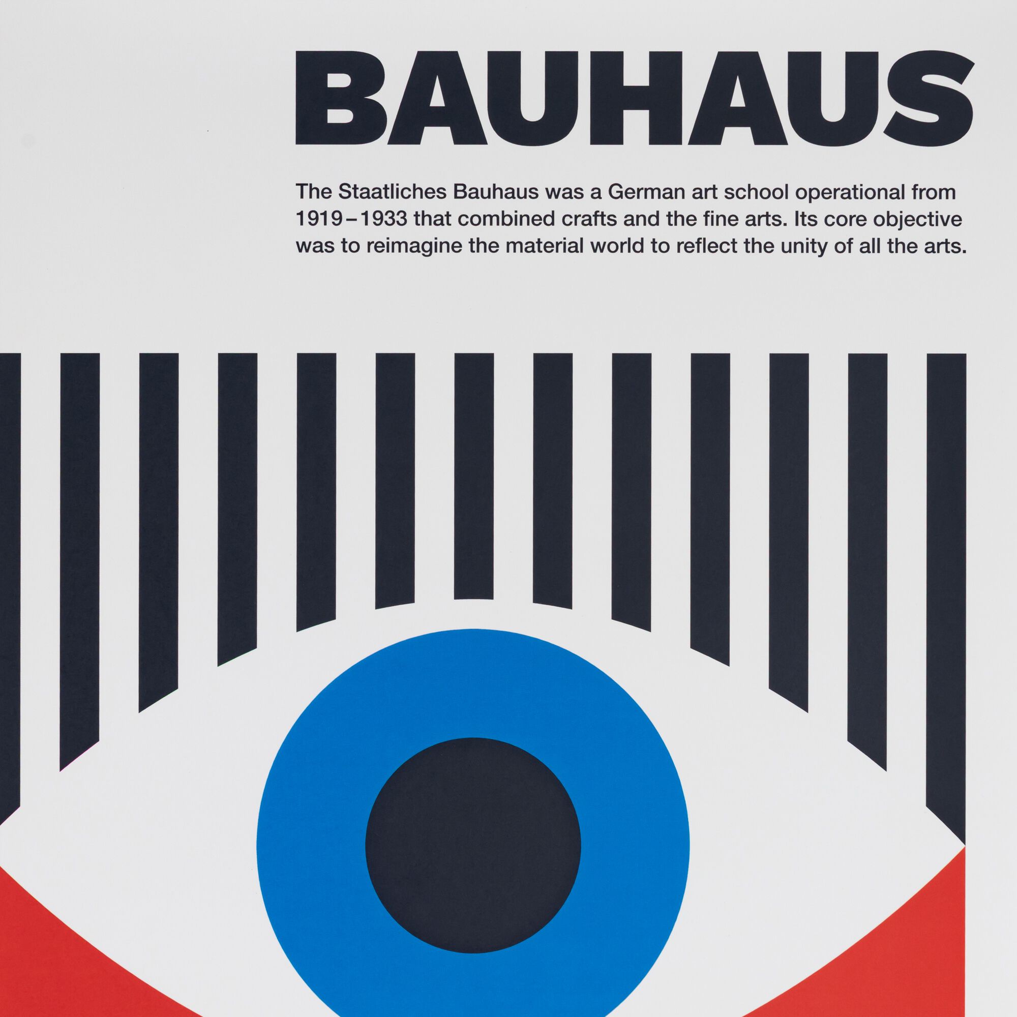 BAUHAUS ŒIL - Affiche œil 30x40cm - bleu