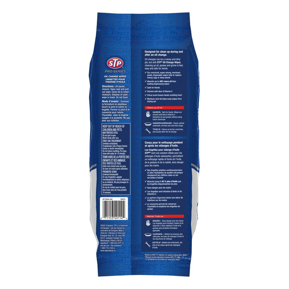 STP Oil Change Wipes, 30-ct