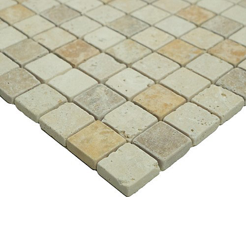 Mosaïque en Travertin mix 3 couleurs - 3,2X3,2X1 CM