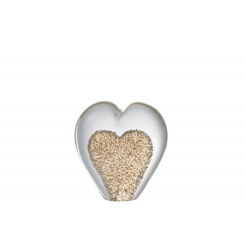 - Presse-papiers en verre or 9.5x5x10 cm