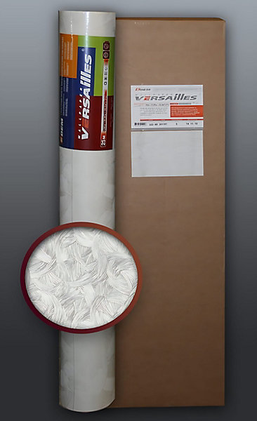 Papier peint non-tissé EDEM 80322BR60 blanc à peindre texture de trait de pinceau 5 roul.