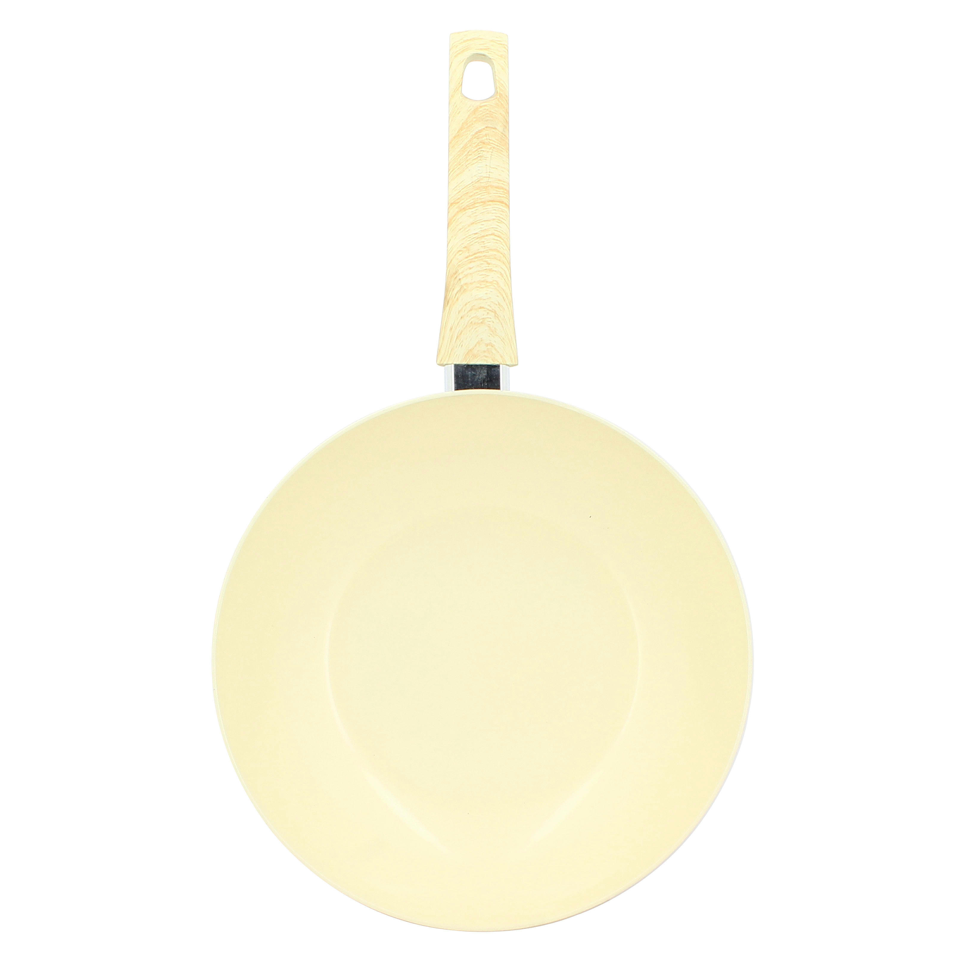COLORAMA - Wok en aluminium Ø28cm crème - compatible induction