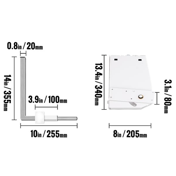 VEVOR Murphy Wall Bed Hardware Kit Springs Mechanism White King or Queen Size