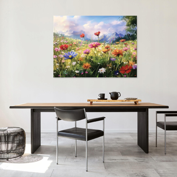 Obraz Kwiaty Polne Łąka 3D Do Sypialni Salonu Kuchni Na Płótnie 60X40