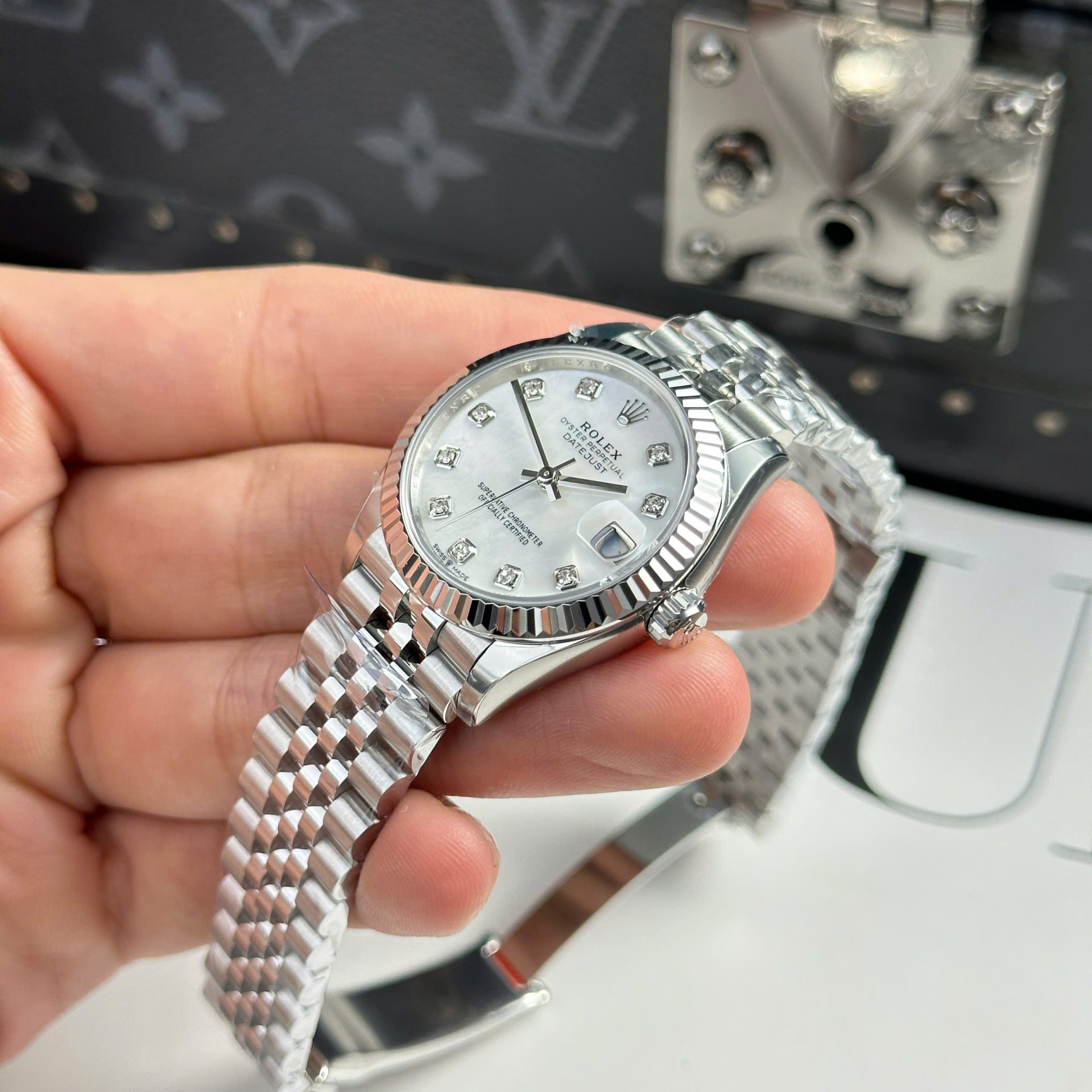 Rolex Datejust 316L Steel MOP Dial CZ Diamonds 31mm Jub THBF Replica