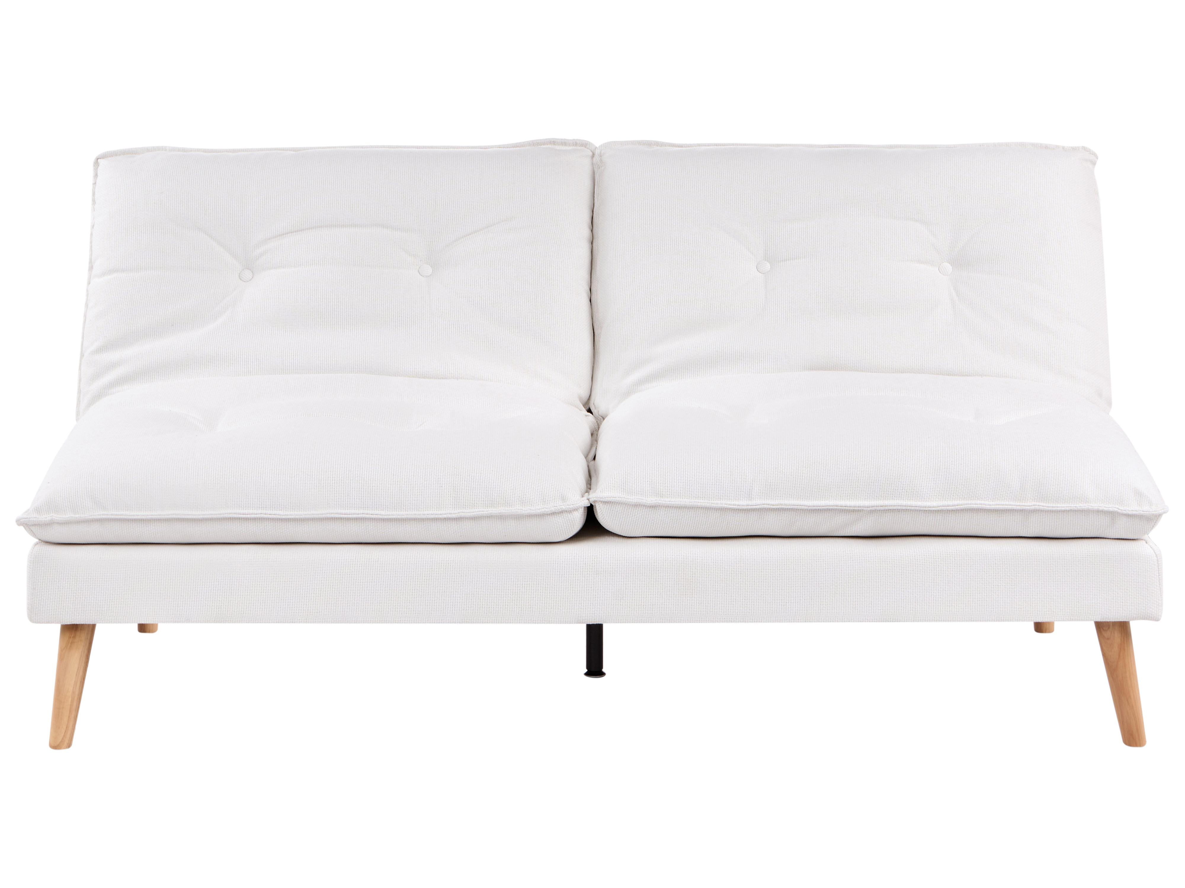 Sofa Bed 3 Seater YILA Fabric White