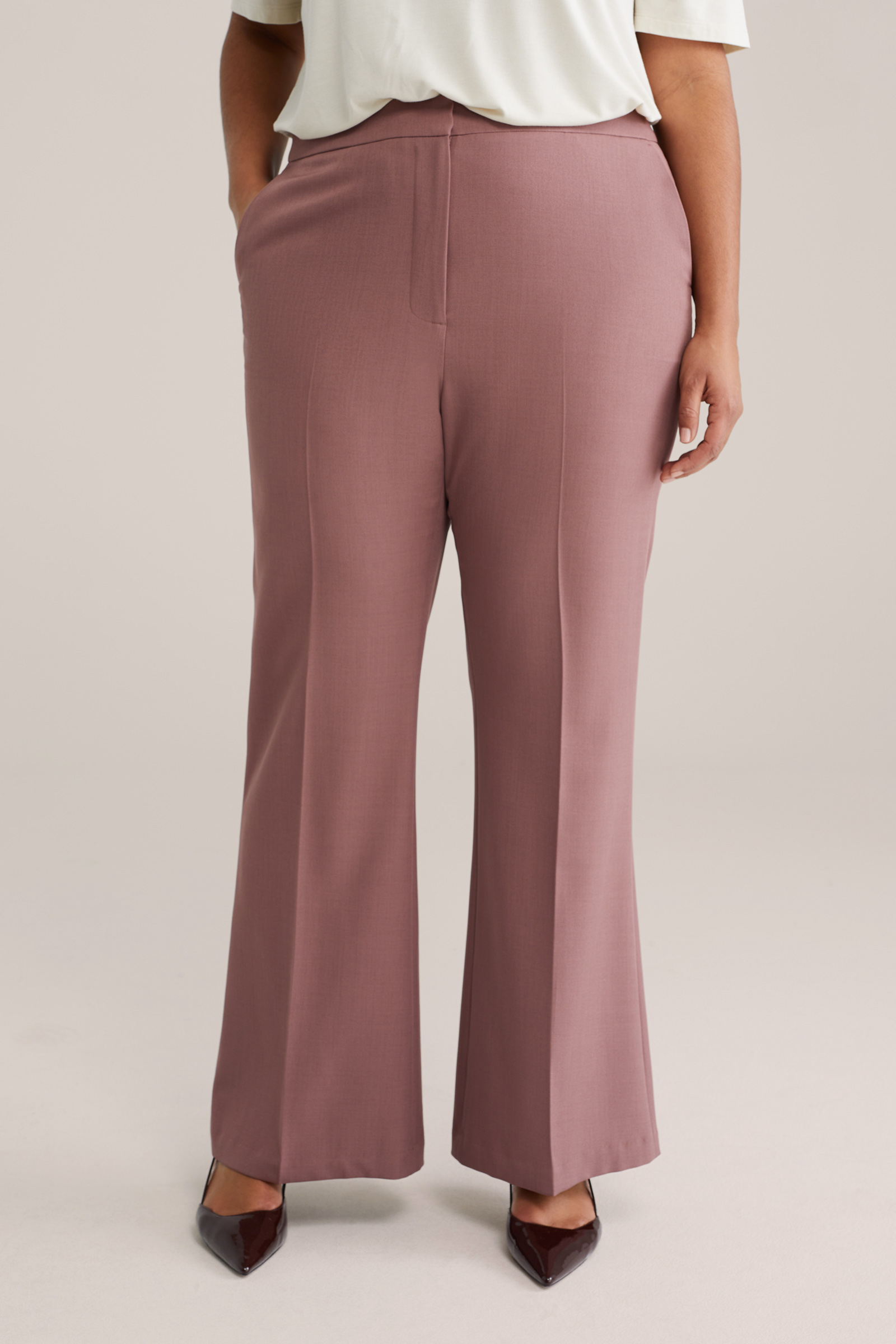 Dames flared pantalon - curve