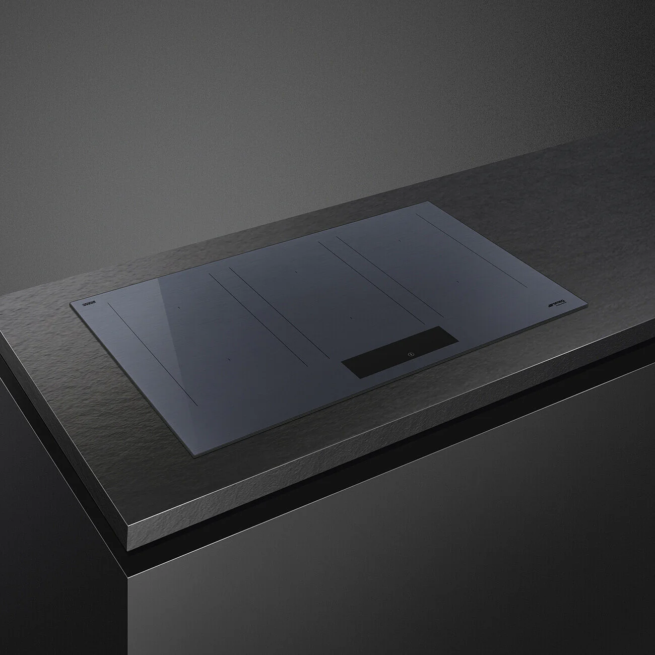 80cm Linea Induction Auto-Vent 2.0 Hob Neptune Grey