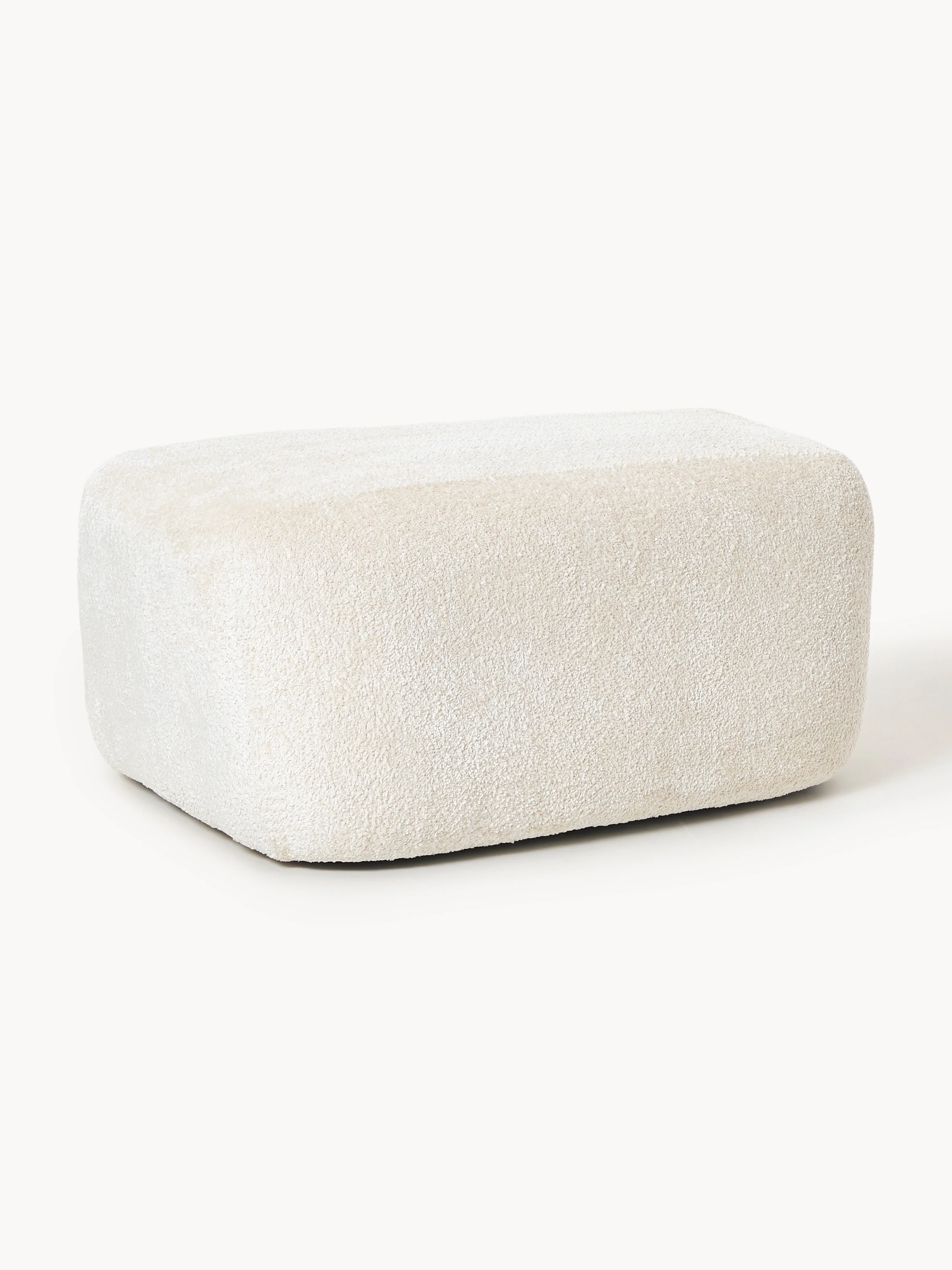Großer Sofa-Hocker Wolke aus Teddy-Bouclé
