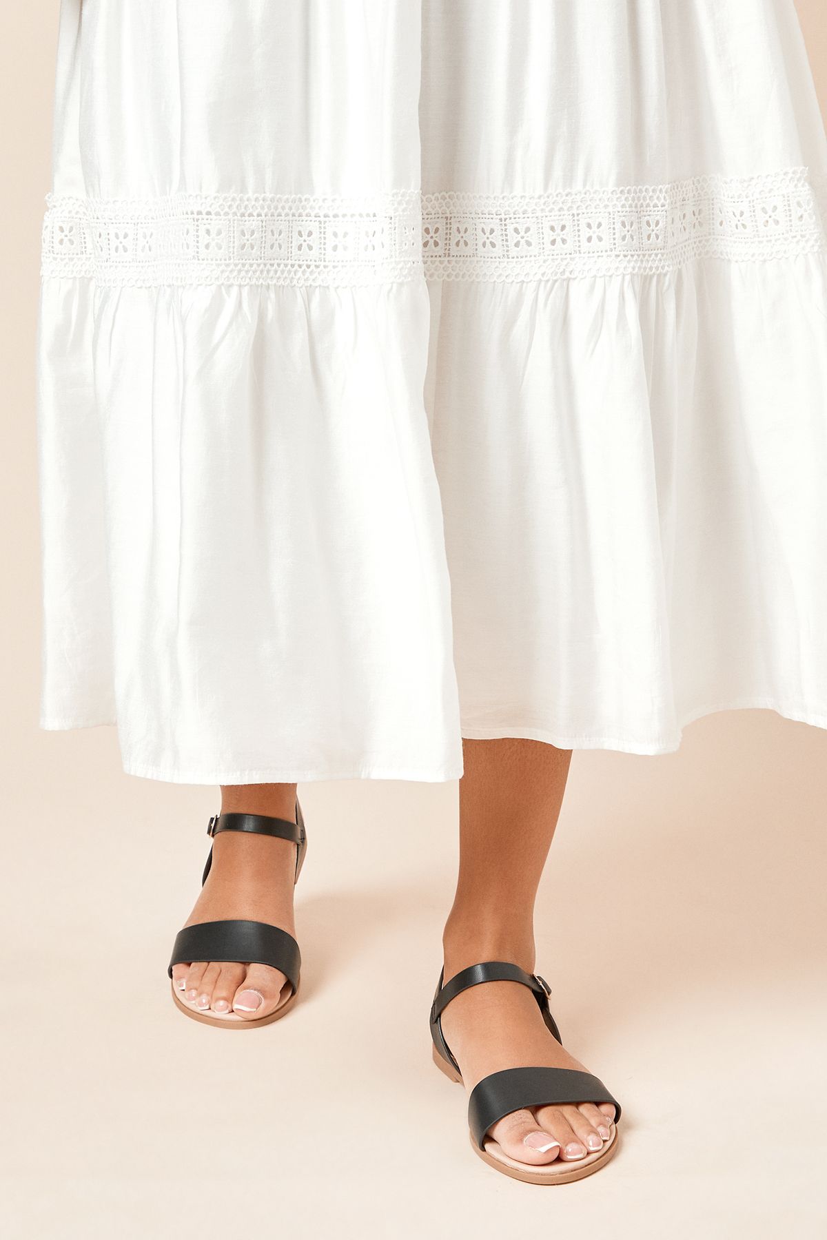 Dorothy Perkins Extra Wide Fit Faye Strappy Flat Sandals