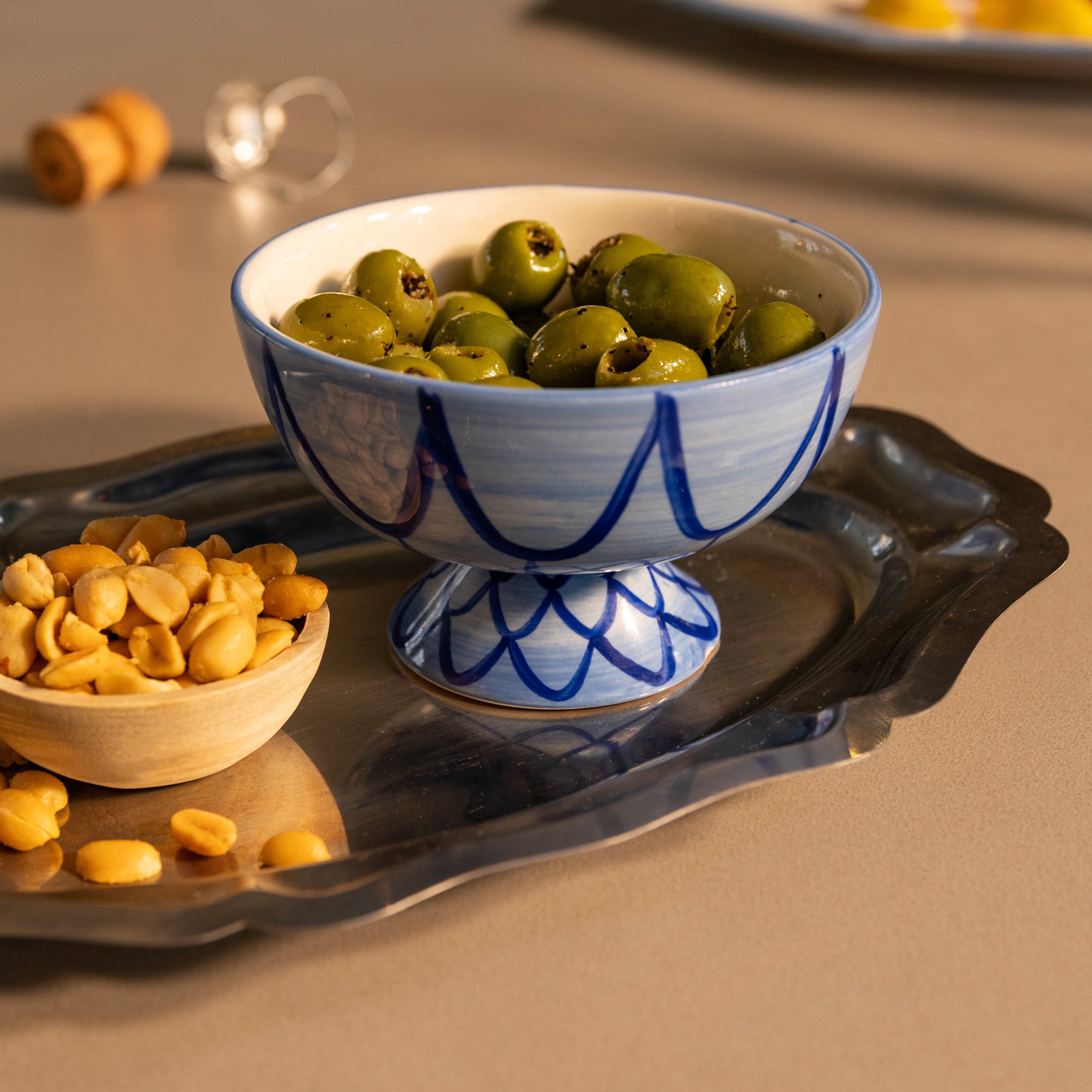 &k amsterdam Sirène Schaaltje - Blauw - Set van 2