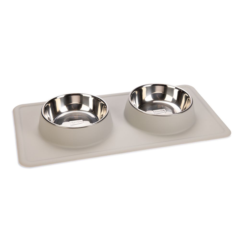 Karlie Stainless Steel Silicone Dex Diner Set Dog Bowl