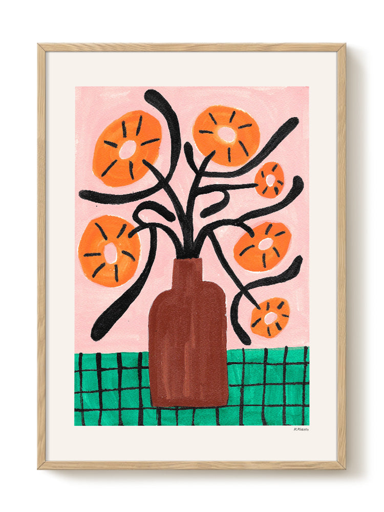 Madelen - Marigolds in vase - PSTR studio Kunst Poster