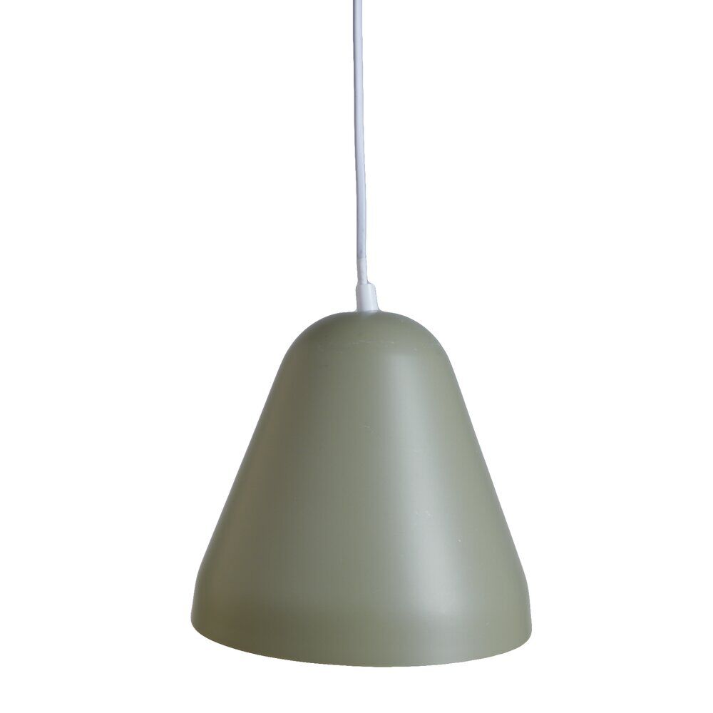 Suspension cône métal et plastique vertØ28xH26cm