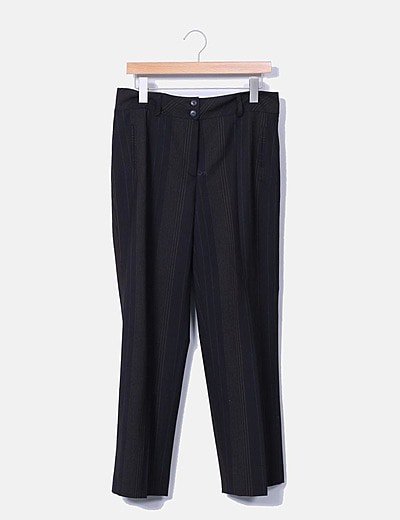 Camaïeu Two-tone straight trousers