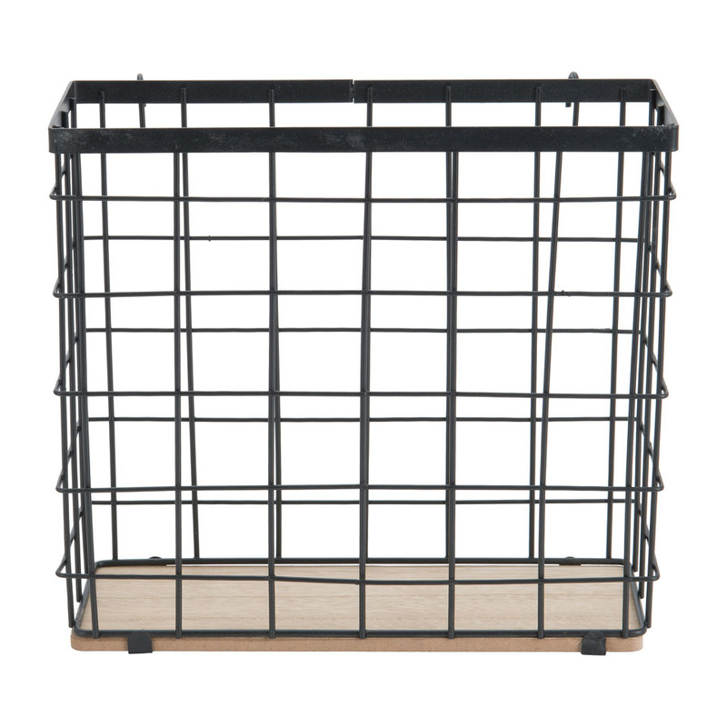 Mandje voor wandrek - 22x24x9 cm - zwart