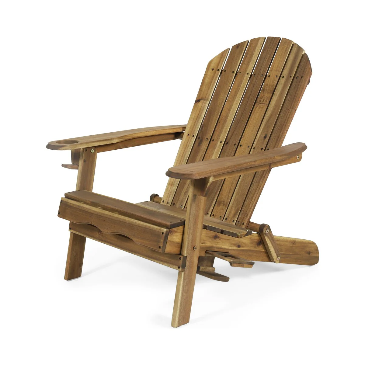 Rustic Design Foldable Outdoor Acacia Wood Adirondack Chair