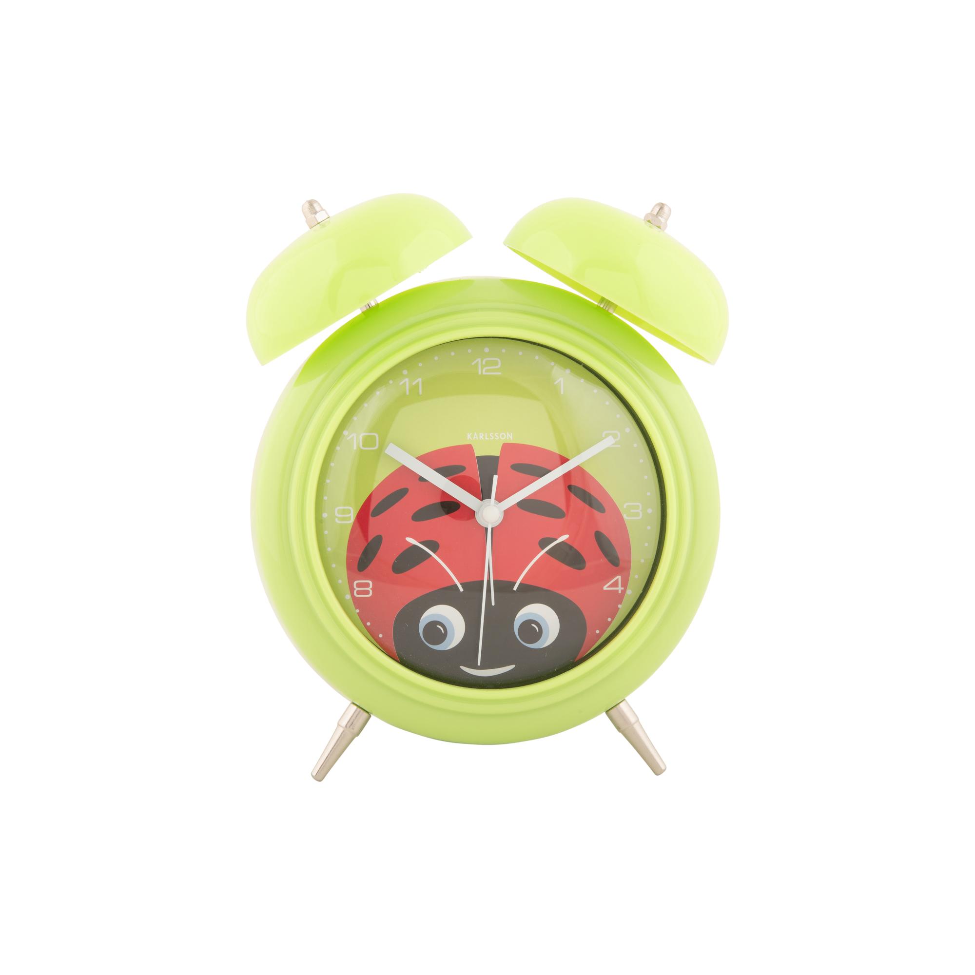 Karlsson wekker Peekaboo Ladybug - groen - 15.2x6.5x18.2cm