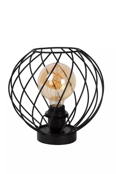 Lampa stołowaczarna Danza 1xE27x40W wys:25cm Lucide