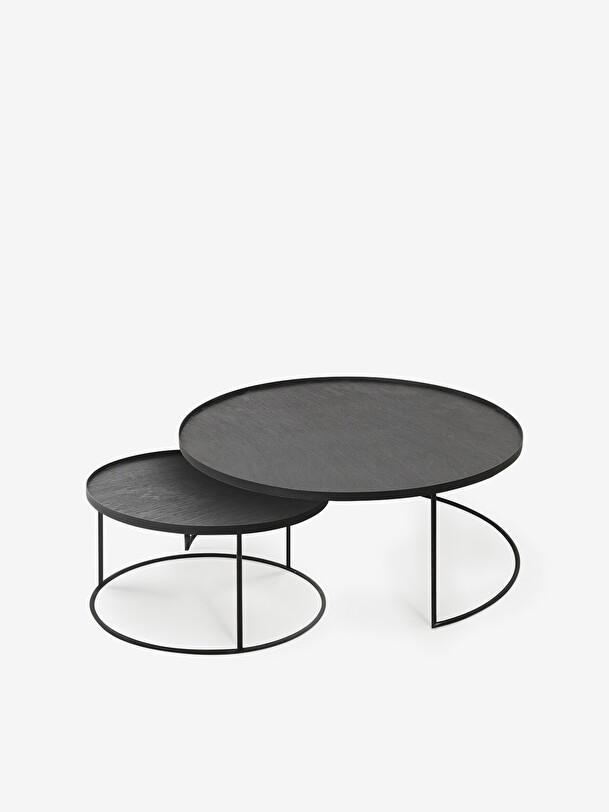 Set de 2 tables basses - ethnicraft noir