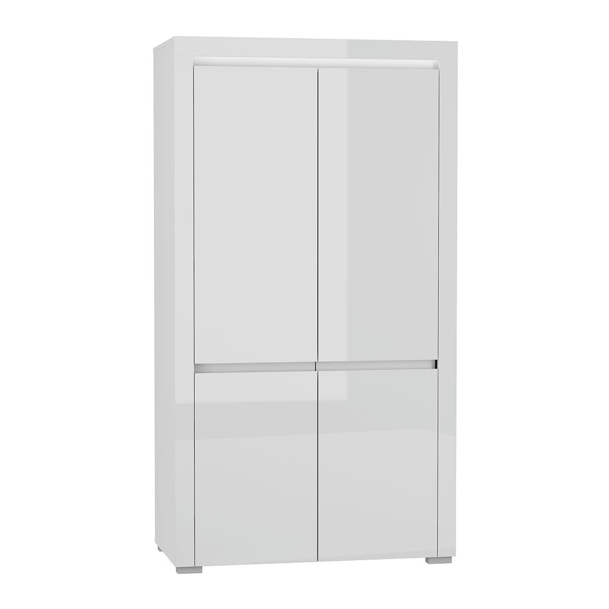 - Armoire 2 portes LED inclus stratifiés blanc