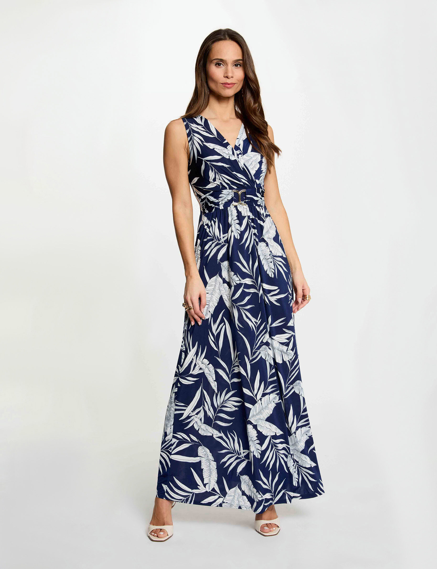 Long Dress With Neckline Multicolor Women