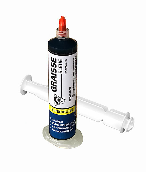 Méduze - Seringue de graisse supérieure bleue 25g - Grade 2 - Lisse - Anticorrosion - Multiusages