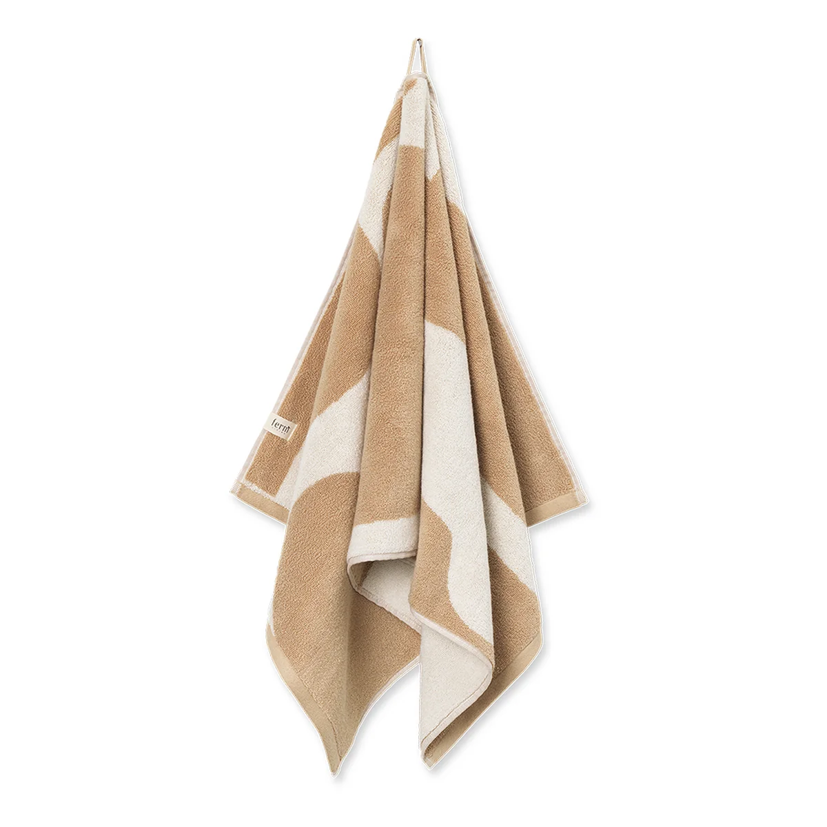 Ferm Living - Ebb Handtuch 100 x 50 cm, sand / naturweiß
