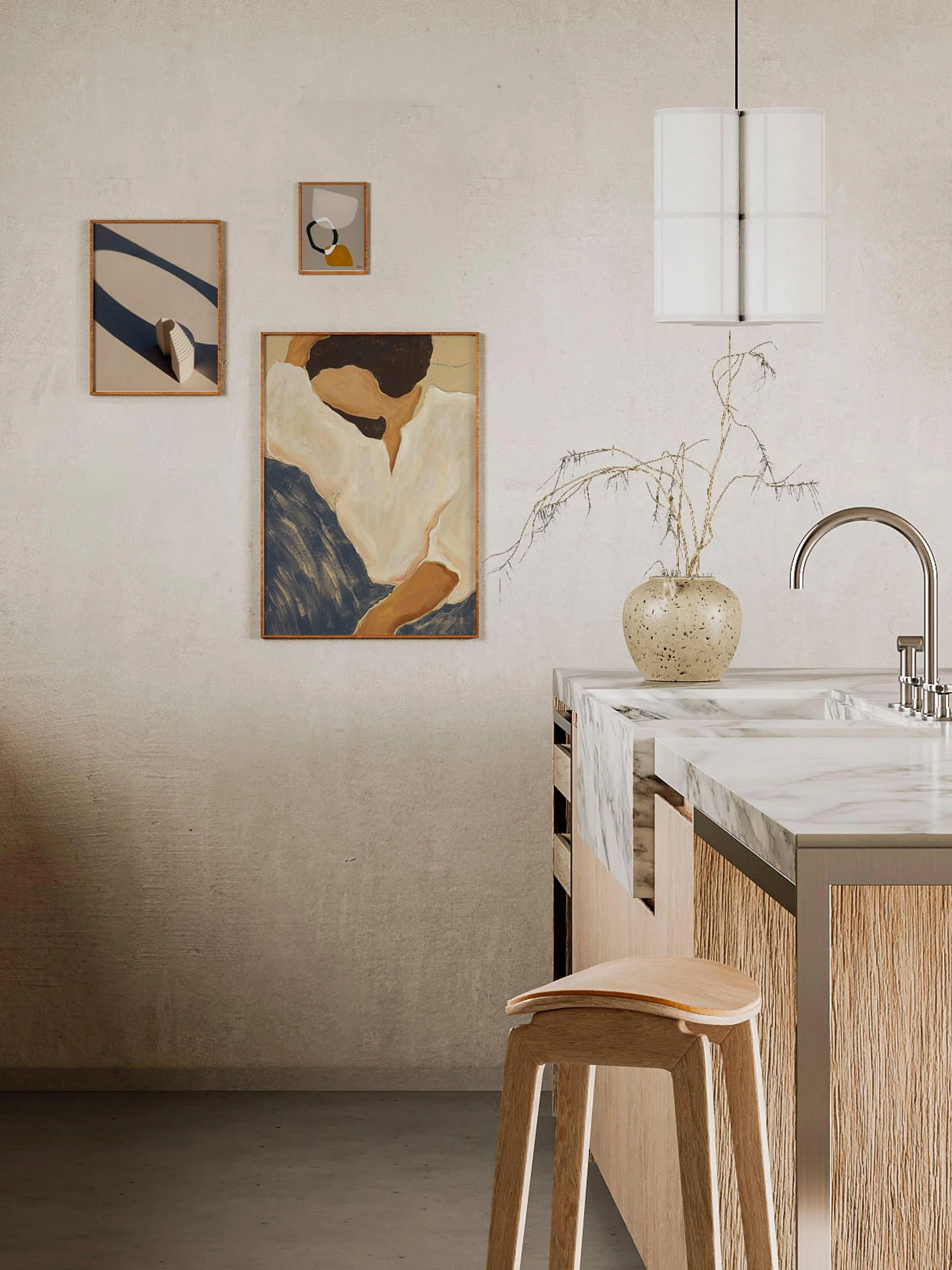 Posters Artwall no. 01 mit Rahmen, 3er-Set