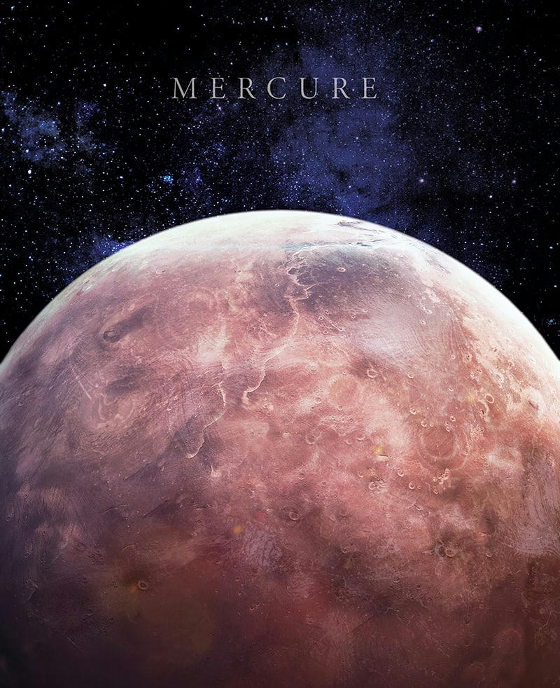 - Tableau sur toile Mercure 40x50