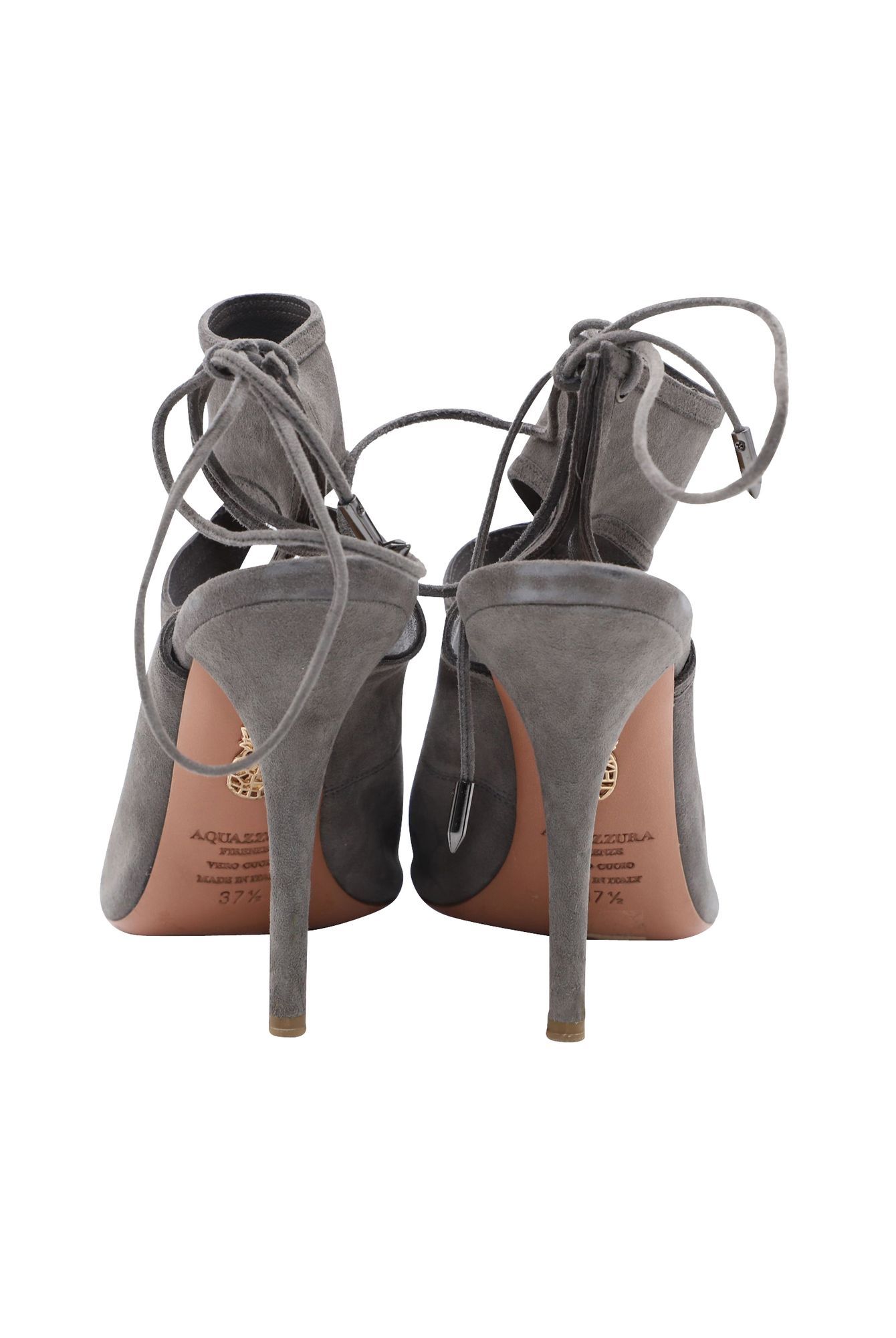 Aquazzura Preloved Sexy Thing 105 Sandals In Grey Suede