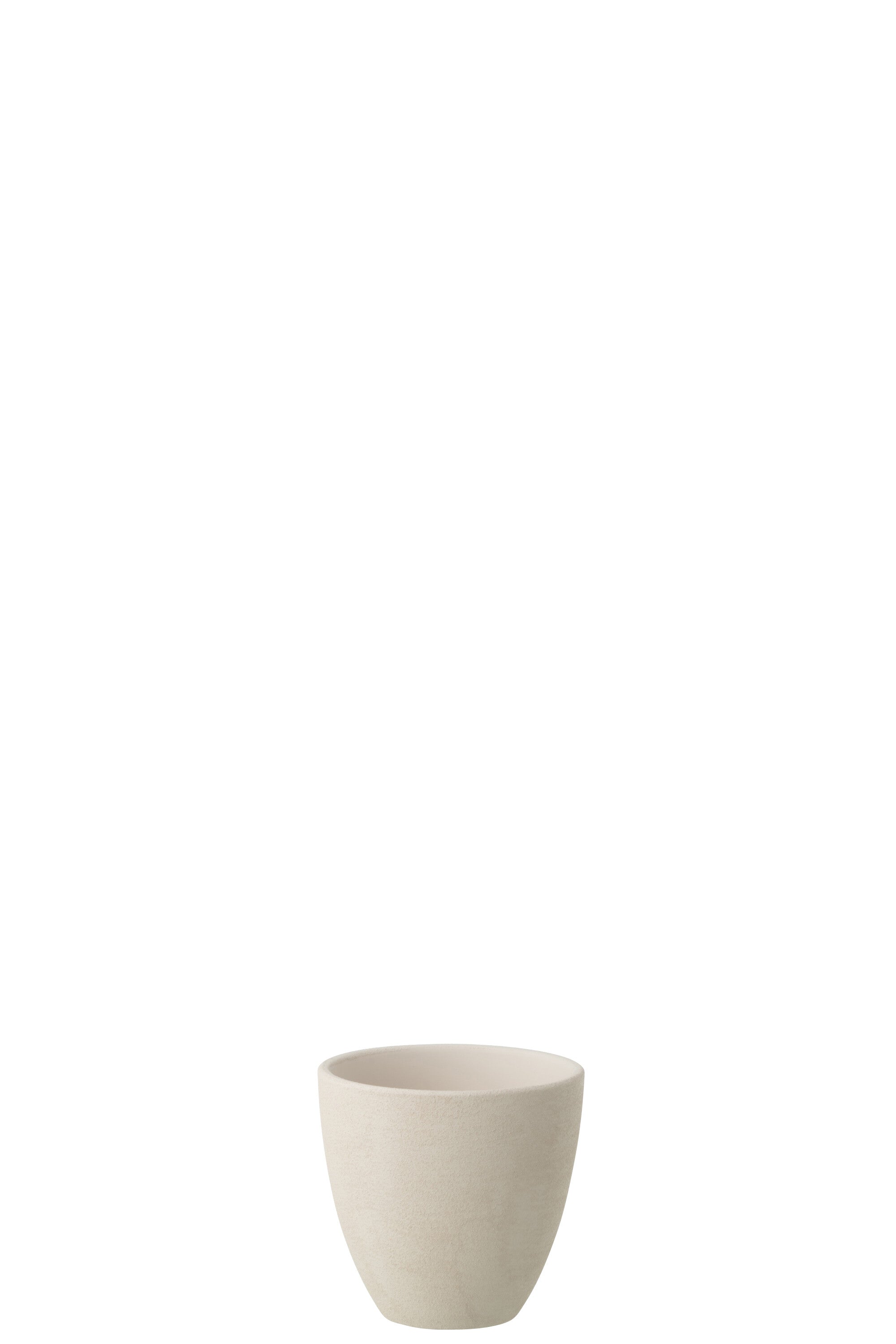 J-Line bloempot Rond - keramiek - wit - small - 2 stuks