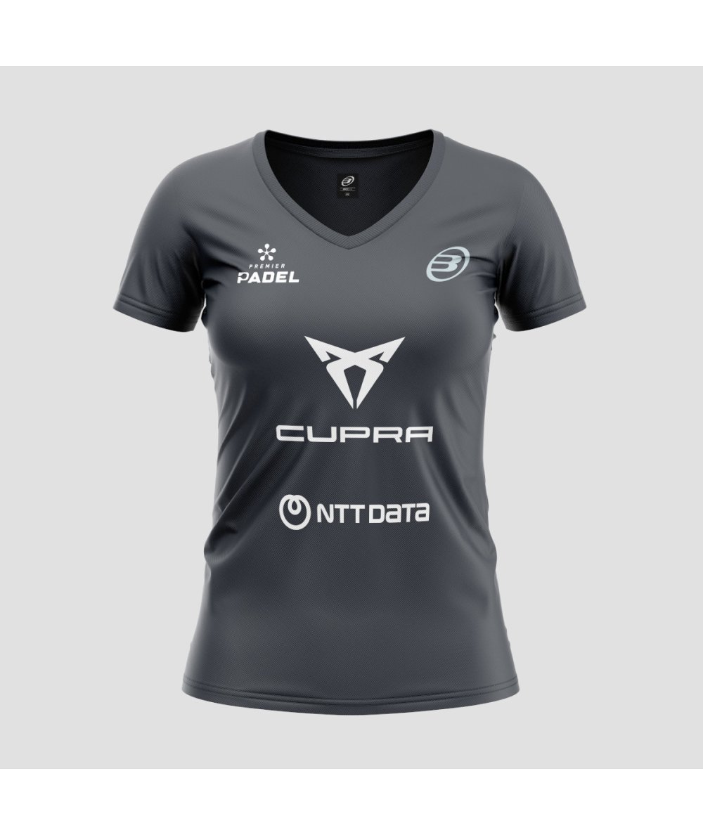 CAMISETA BULLPADEL LARDA TF DF NEGRO