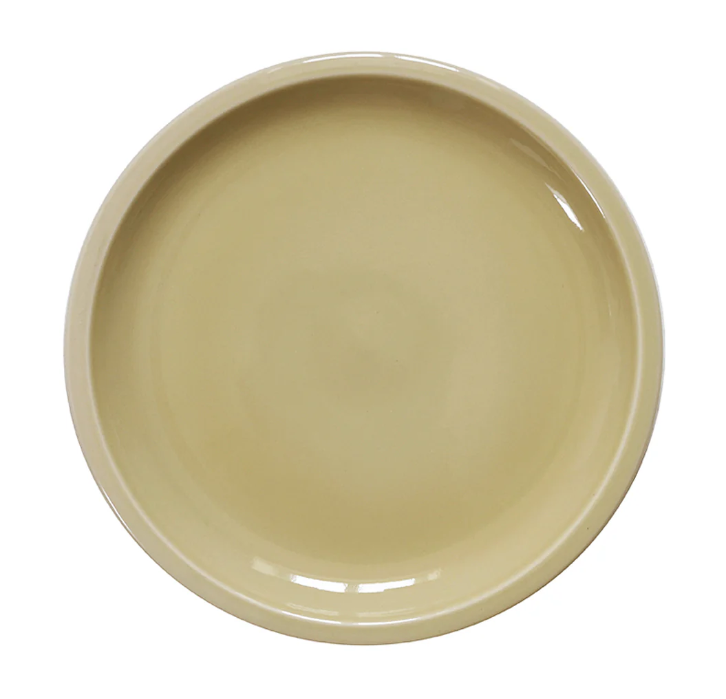 assiette de présentation vert argile