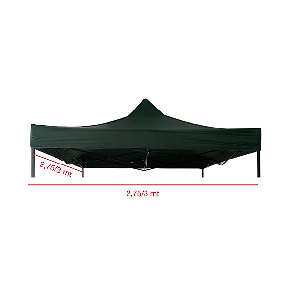 Housse de Remplacement Tonnelle Vert Polyester 3x3 m Rebecca Mobili
