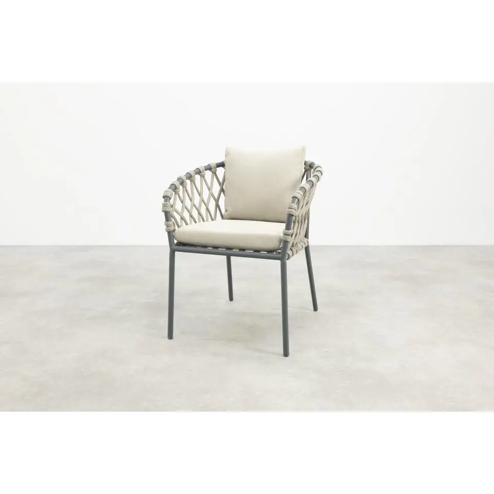 Sara tuinstoel - Rope/Antraciet