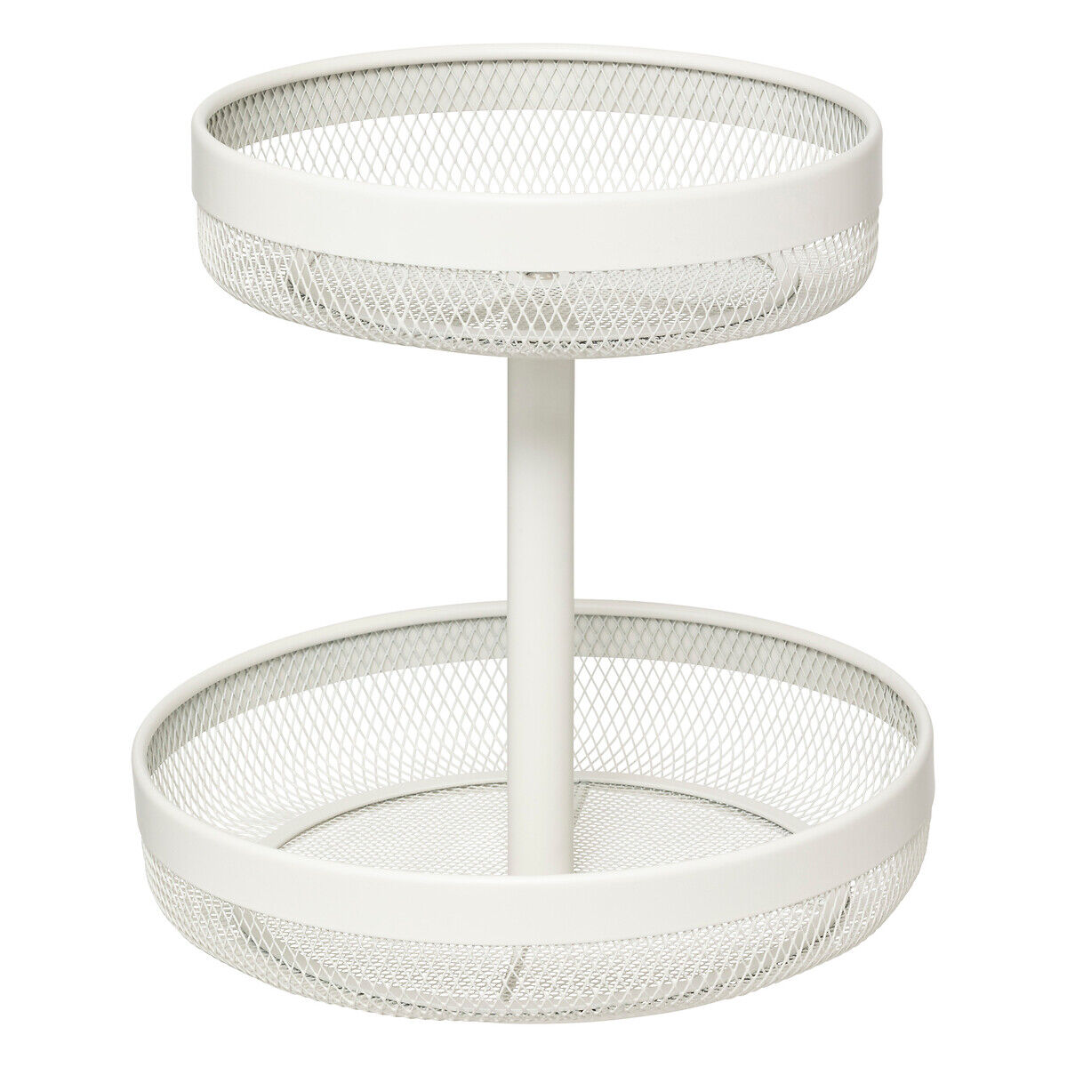 Fruteira com 2 níveis MAYAJ bege em metal