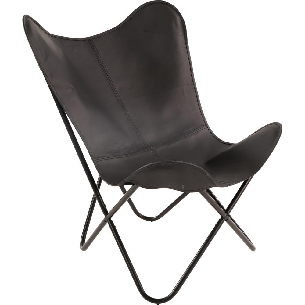 Lesli Living bistrostoel Buffalo - zwart - 75x75x87cm
