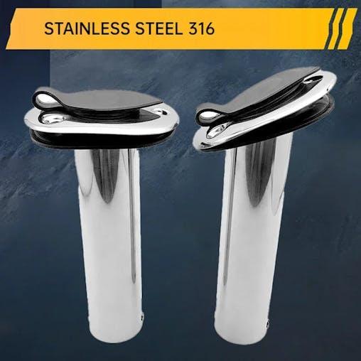 NNEOBA 316 Stainless Steel Fishing Rod Holder with PVC Cap