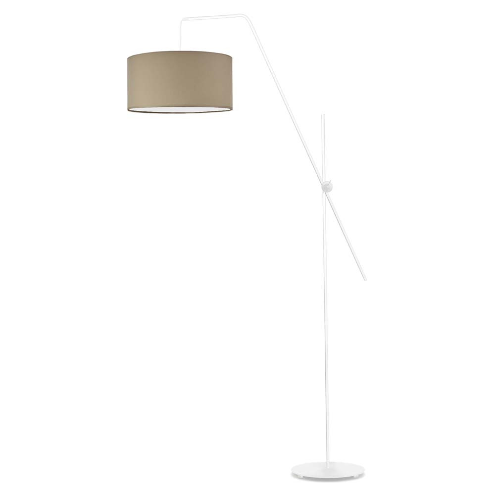 Lampa stojąca BILBAO do salonu regulowana Biały/ Beżowy