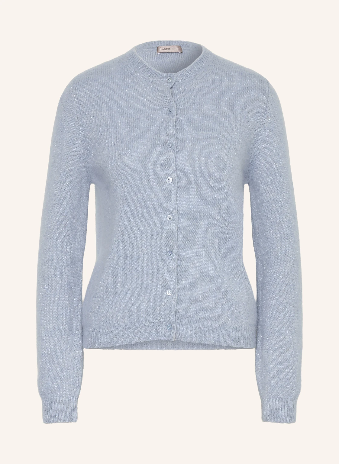 HERNO Strickjacke mit Alpaka und Glitzergarn