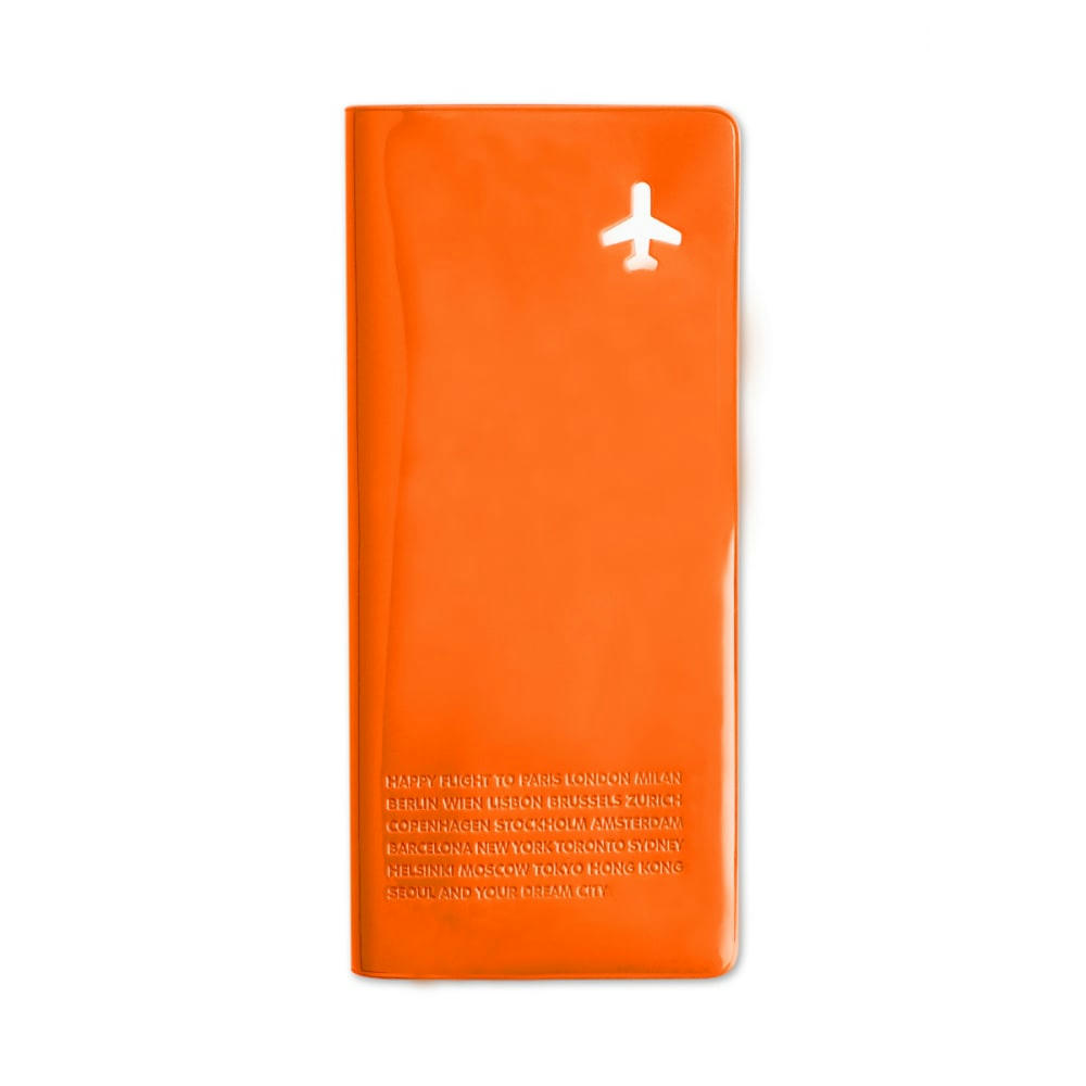 HAPPY FLIGHT - Organiseur de voyage happy flight plastique orange