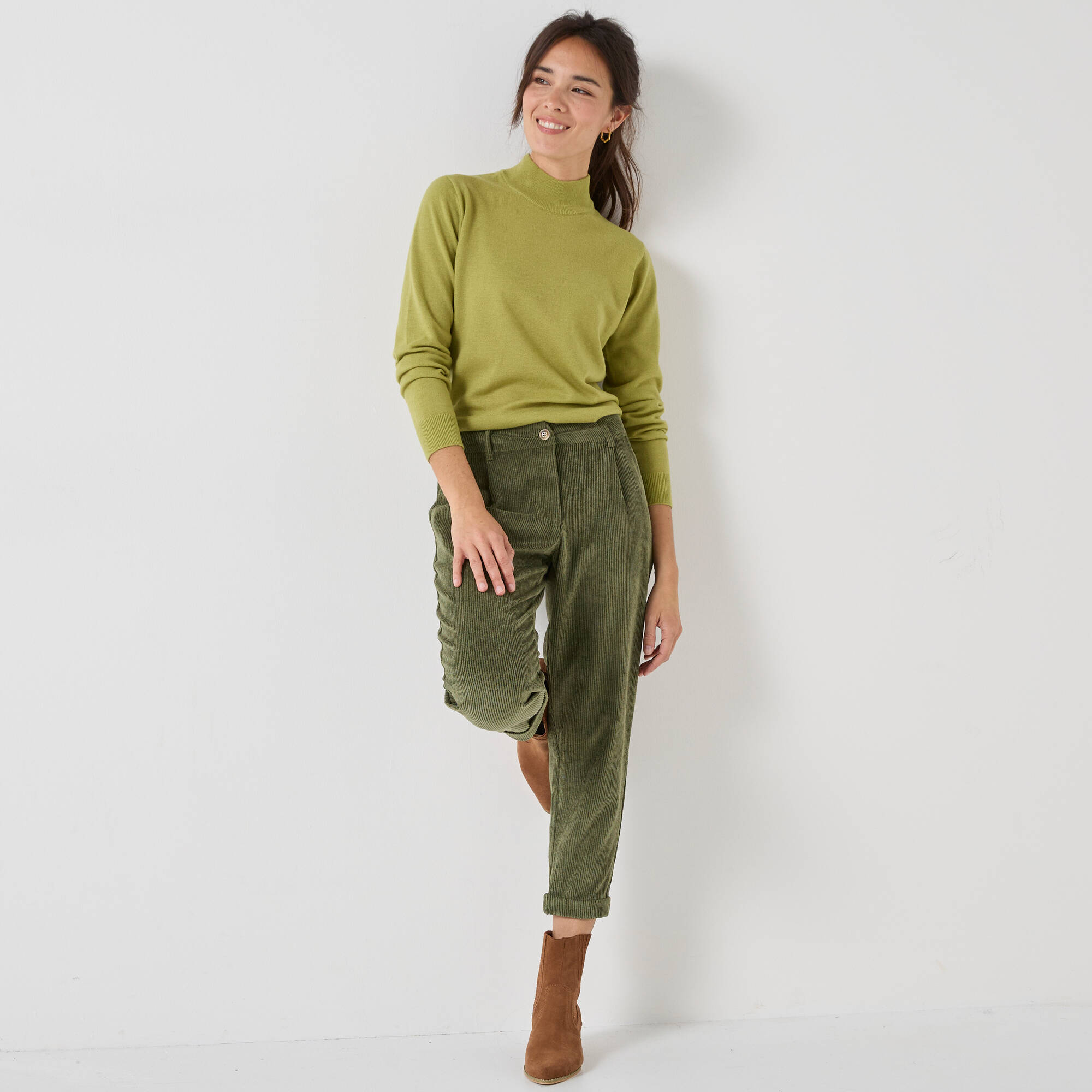 Pull col montant, laine d'agneau
