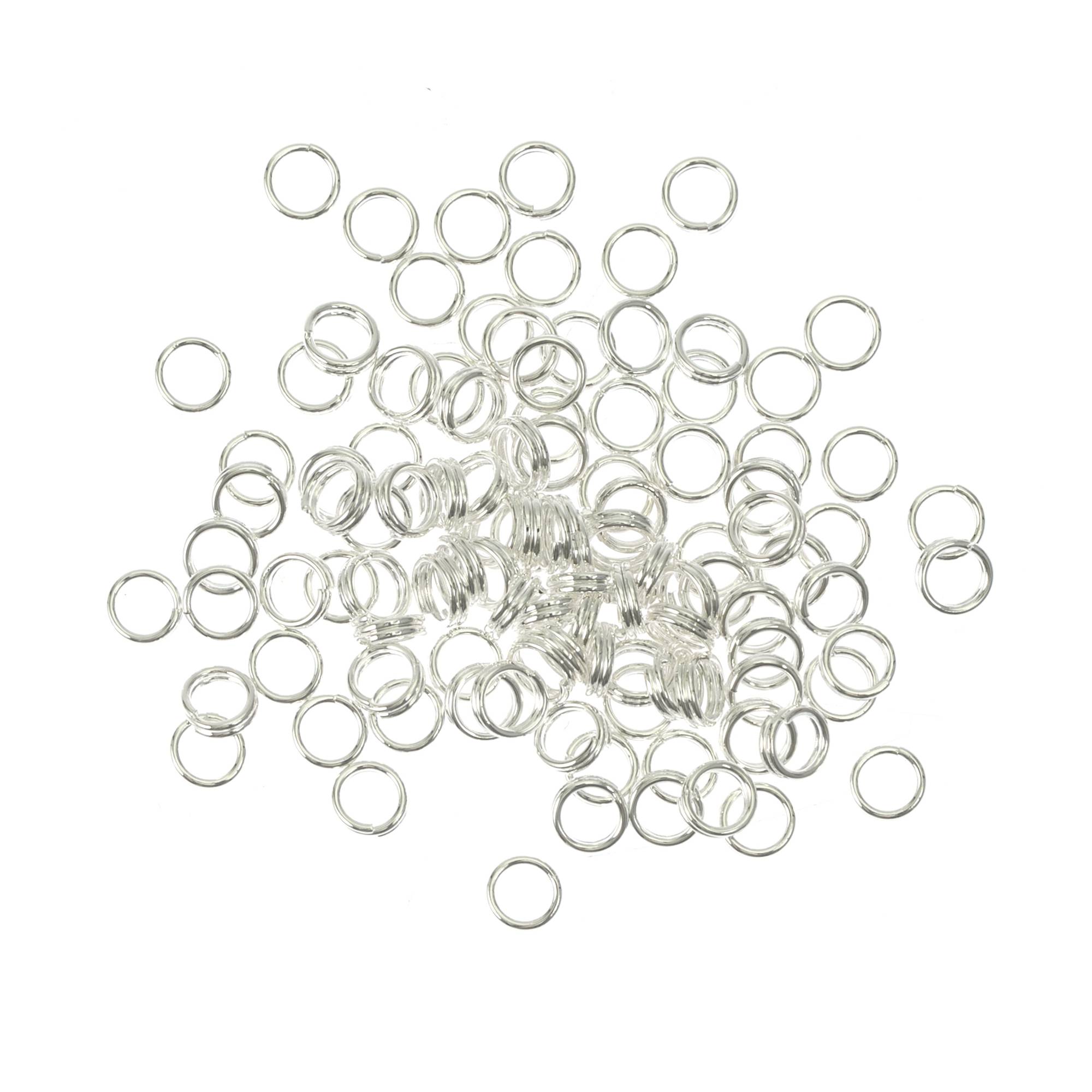 Silver Plated Split Rings 5mm 100 Pack