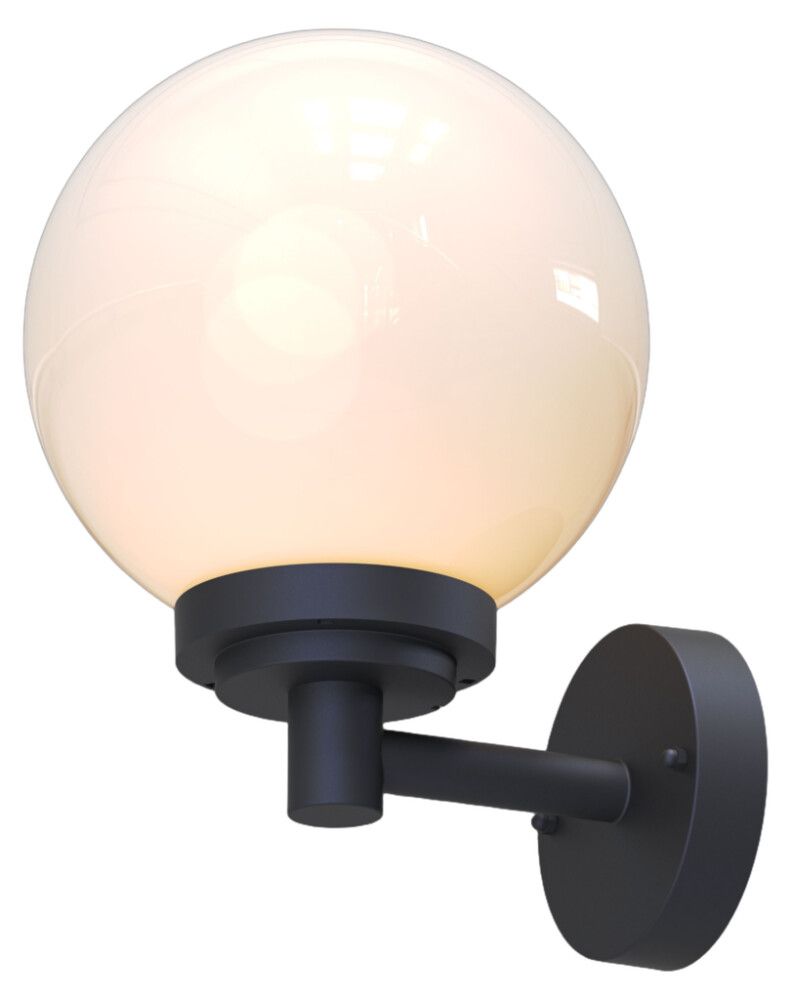 VEGGLAMPE ECOLITE AJLA IP44 SVART