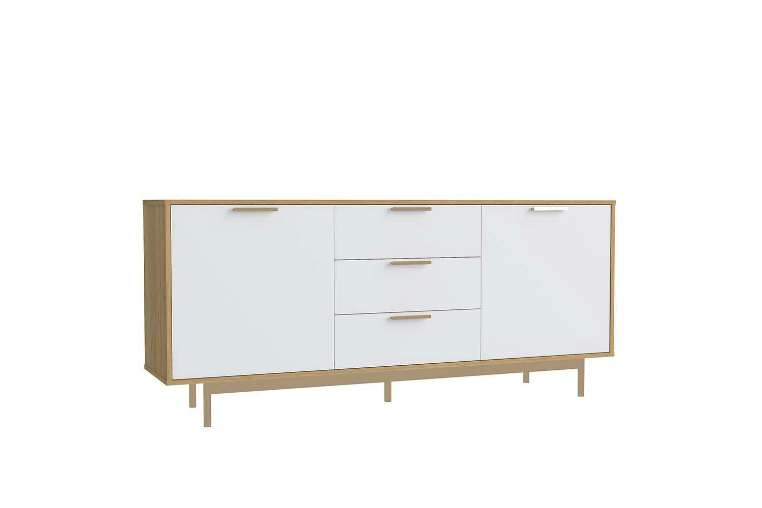 FYN - Buffet scandinave blanc et bois naturel