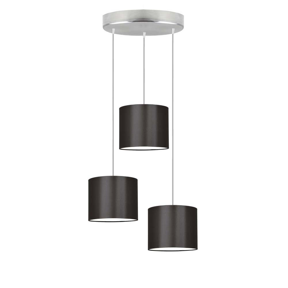 Lampa wisząca regulowana PUEBLO Stal szczotkowana/ Brązowy