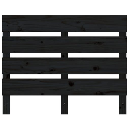 NNEVL Headboard Black 75x3x80 cm Solid Wood Pine