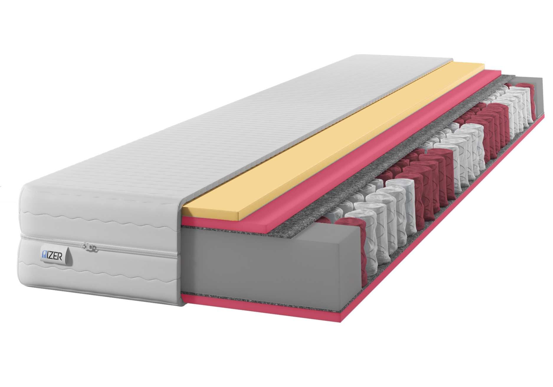 Materac sprężynowy GOLD HR   VISCO 70x200 23cm7-strefH2/H3
