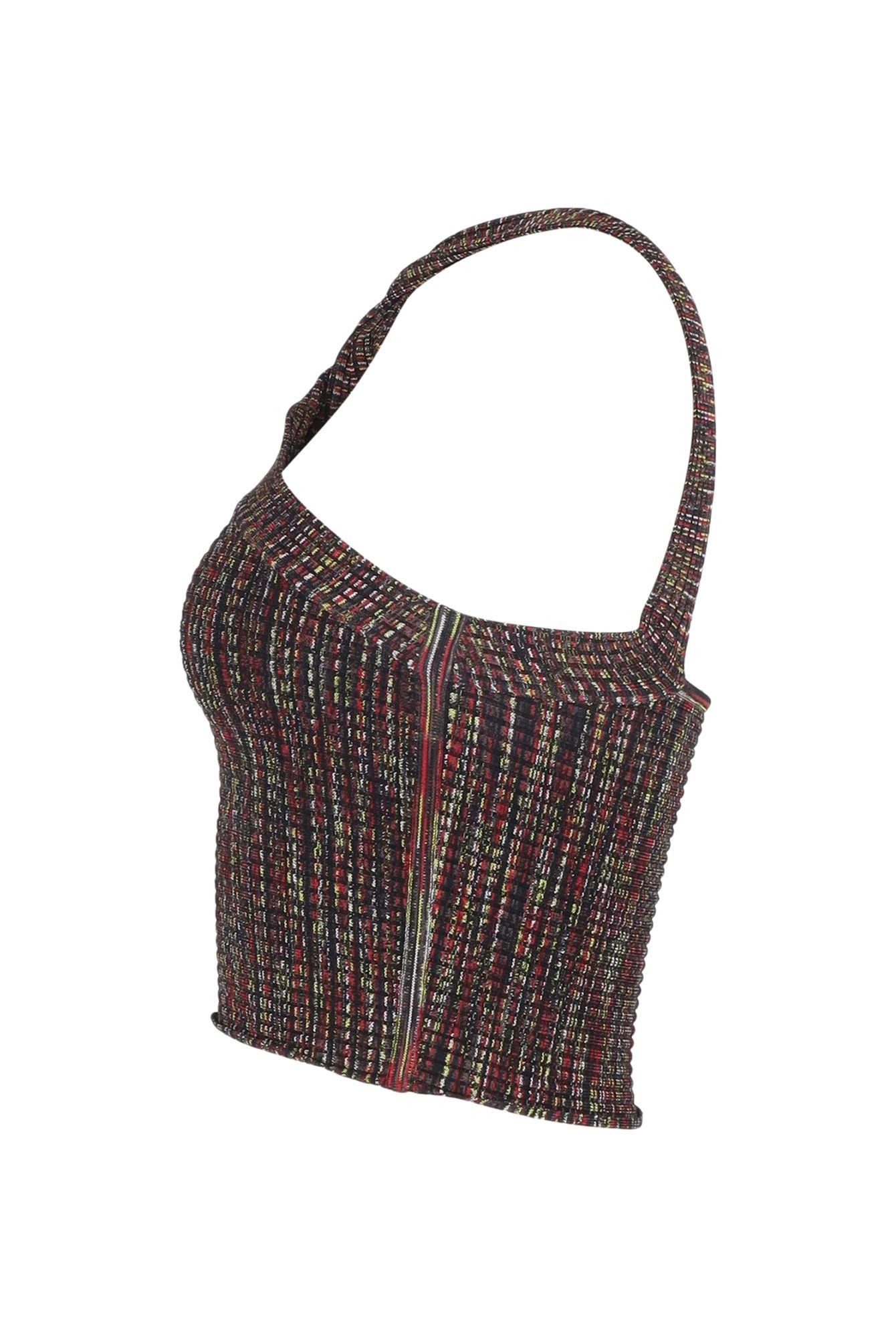 Alexander Wang Preloved T by Halter Crop Top in Multicolor Rayon